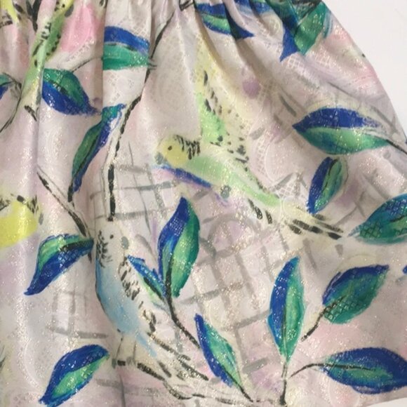 Anthropologie Leifsdottir bird print Jacquard sleeveless fit and flare blouse 10 - Picture 9 of 10